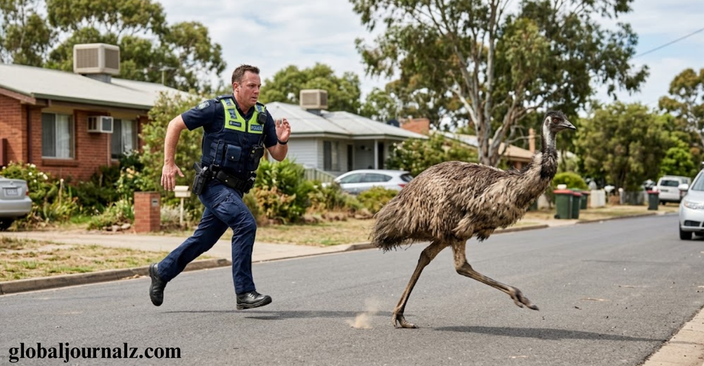 Viral Video Shows Officer Racing After the Fast-Moving Emu